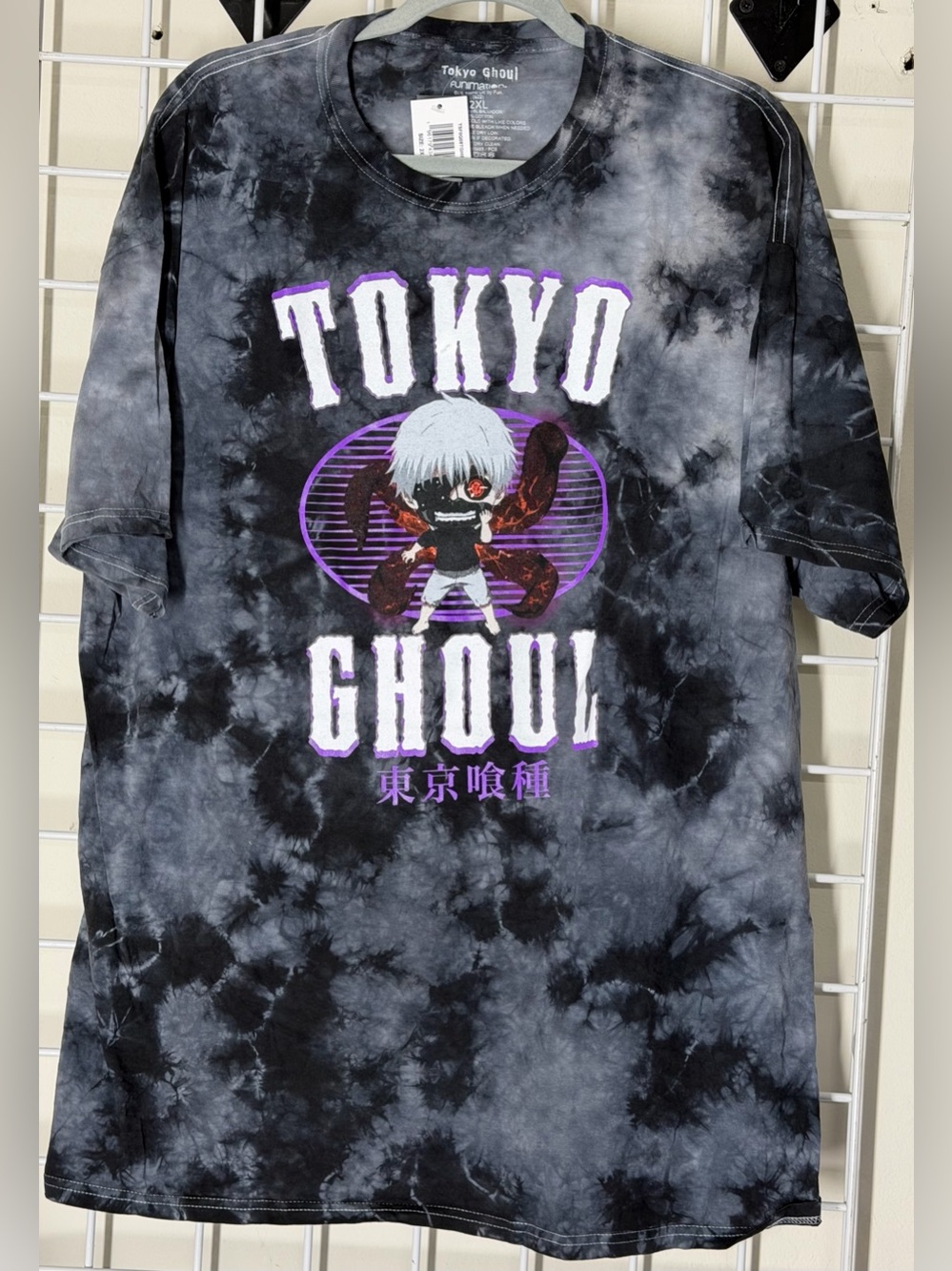 Tokyo Ghoul Mens T-shirt - Tie Dye Chibi Image Size 2XL New with Tag